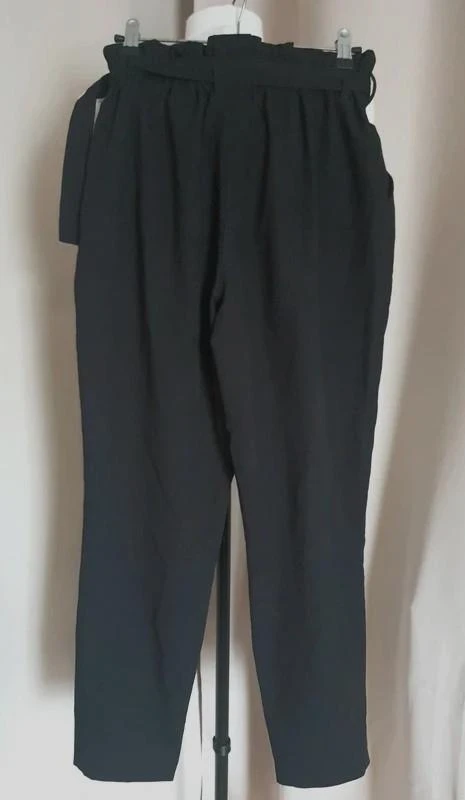 Pantalón de talle alto negro con cinturón integrado 36 - S – photo 6